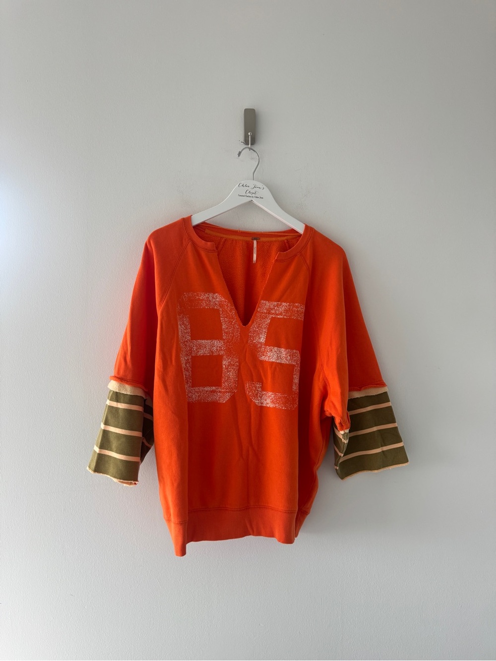FREE PEOPLE 85 V Neck Long Sleeve L